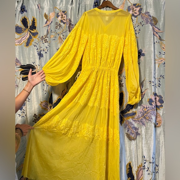 We Are Hah Yellow Lace Dress - Picture 4 of 6